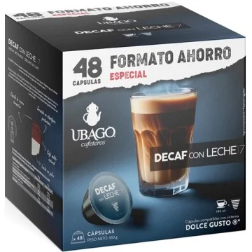 Ubago Decaf con Leche x 48 | Cápsulas Compatibles Dolce Gusto®