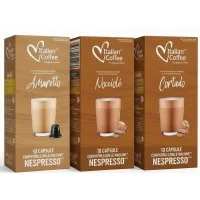 Variedades Italian Coffee compatibles con Nespresso: Amaretto, Nocciolè y Cortado
