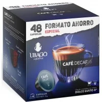 Pack 48 cápsulas de café descafeinado Ubago para cafeteras Dolce Gusto