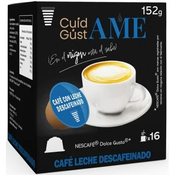 Cafe con Leche Descafeinado Cuidame 16 Cápsulas