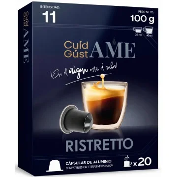 Ristretto Aluminio Compatibles Nespresso - 20 Cápsulas