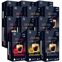 Pack degustación 12 cajas cápsulas aluminio compatibles Nespresso cuidAME gustAME